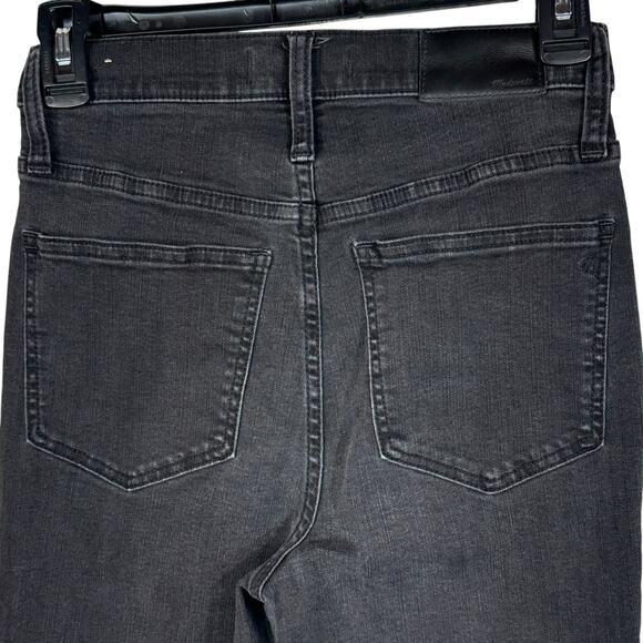 Madewell SZ 25 - 11” High-Rise Skinny Jeans Stretch Zip-Fly Pockets Black Wash - Picture 5 of 10